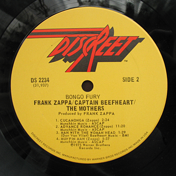 Zappa/Beefheart/Mothers - Bongo Fury