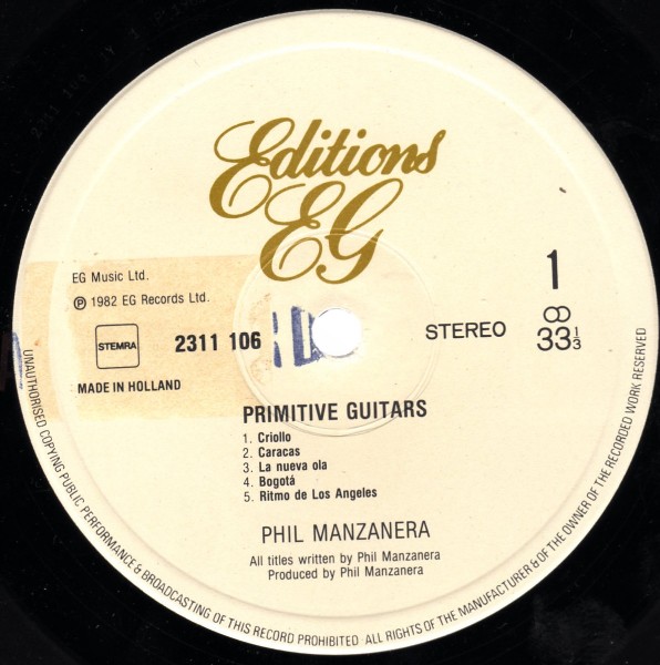 Phil Manzanera - Primitive Guitars