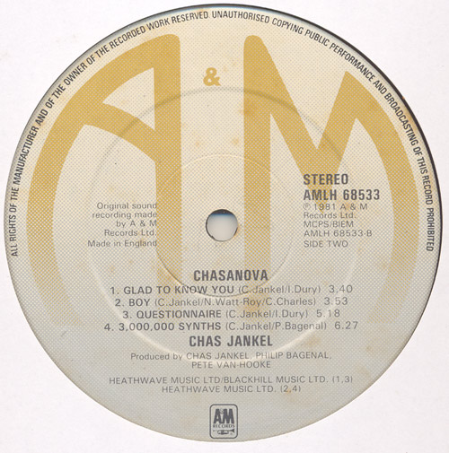 Chas Jankel - Chasanova