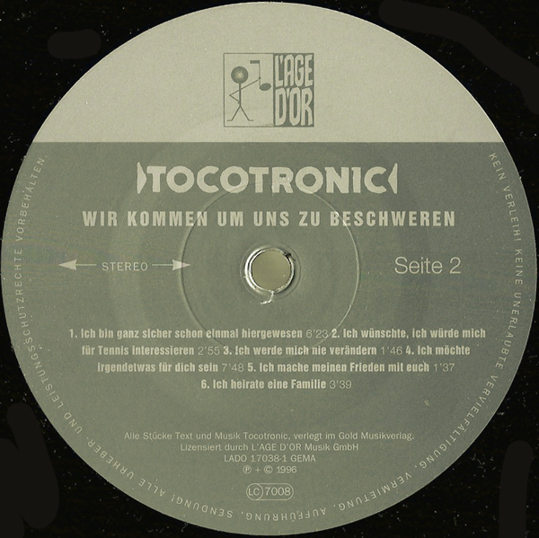 Tocotronic - Wir kommen um uns zu beschweren