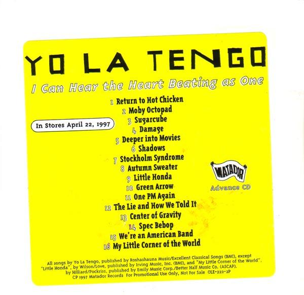 Yo La Tengo -  I Can Hear The Heart Beating As One