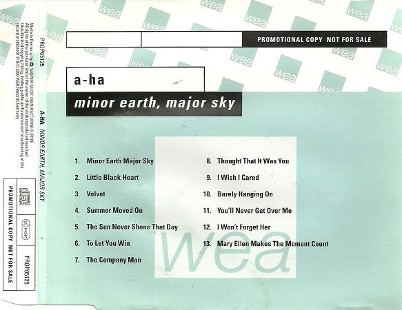 A-HA - Minor Earth Major Sky