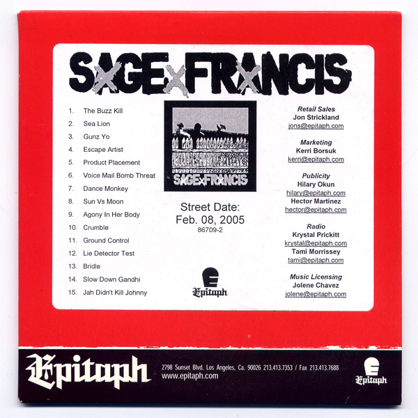 Sage Francis - A Healthy Distrust