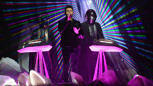 LOS ANGELES, CA - FEBRUARY 12: The Weeknd and Daft Punk perform onstage during The 59th GRAMMY Awards at STAPLES Center on February 12, 2017 in Los Angeles, California. (Photo by Kevin Mazur/Getty Images for NARAS)