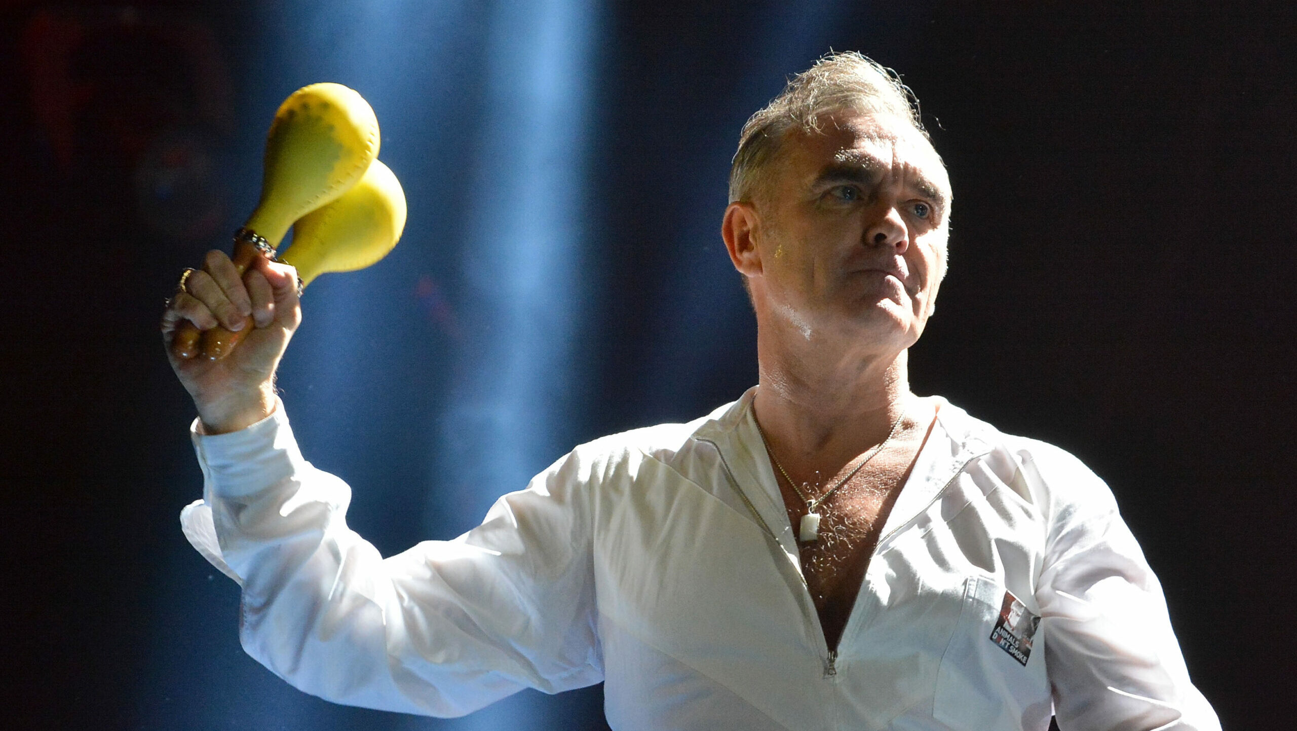 Morrissey tritt live auf der Bühne der 02 Arena am 29. November 2014 in London auf