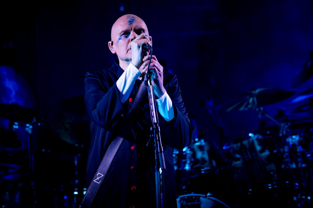 LUCCA, ITALY - JULY 06: Billy Corgan of The Smashing Pumpkins performs at Lucca Summer Festival on July 06, 2024 in Lucca, Italy. (Photo by Francesco Prandoni/Getty Images.