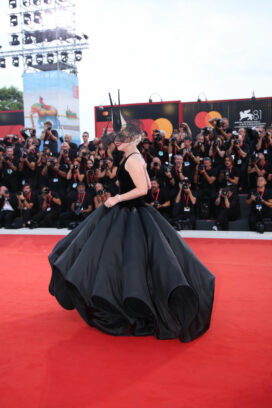 VENICE, ITALY - SEPTEMBER 04: Lady Gaga attends the "Joker: Folie à Deux" red carpet during the 81st Venice International Film Festival at Sala Grande on September 04, 2024 in Venice, Italy. (Photo by Daniele Venturelli/WireImage)