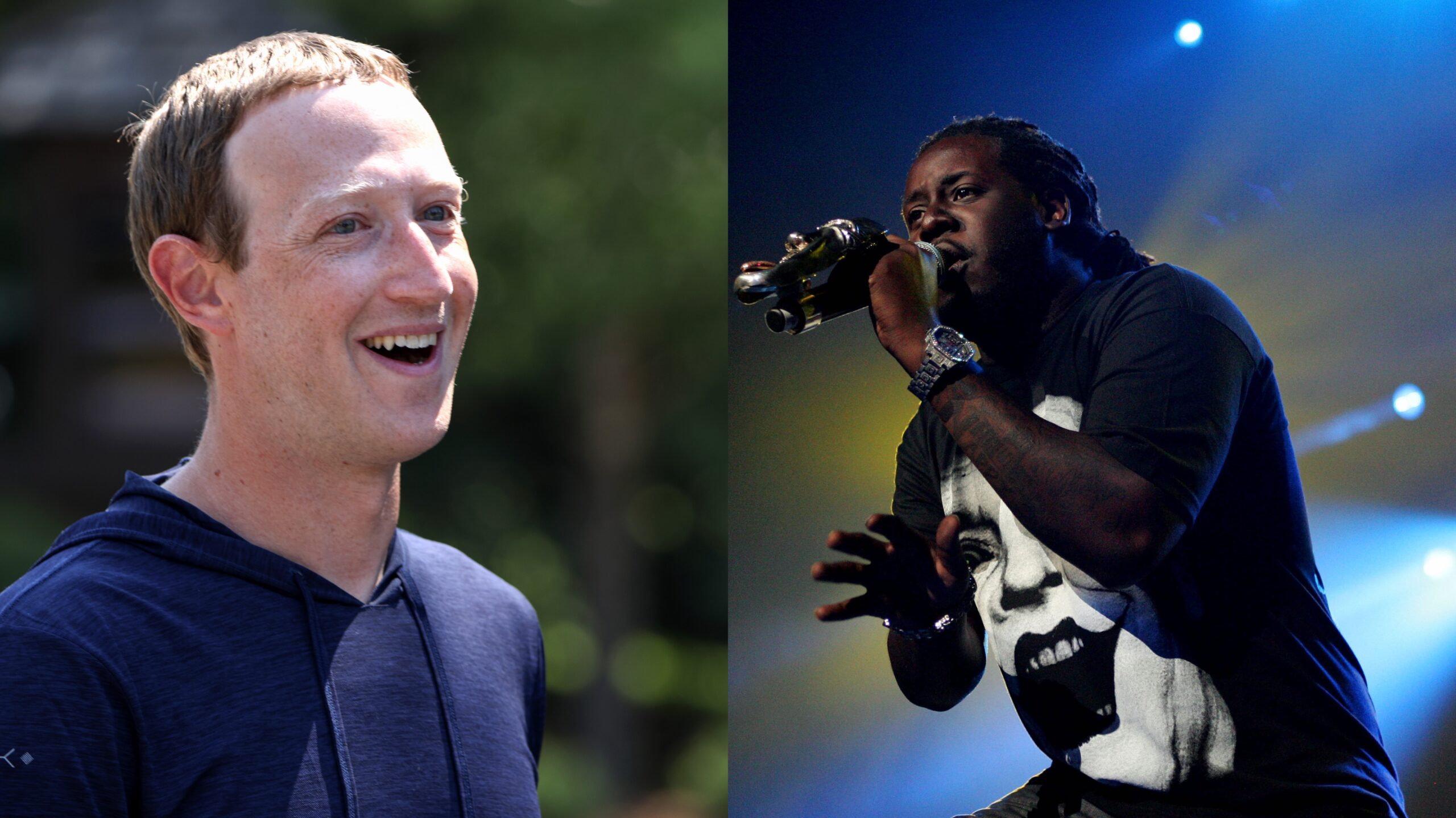 Mark Zuckerberg (l.) / T-Pain (r.)