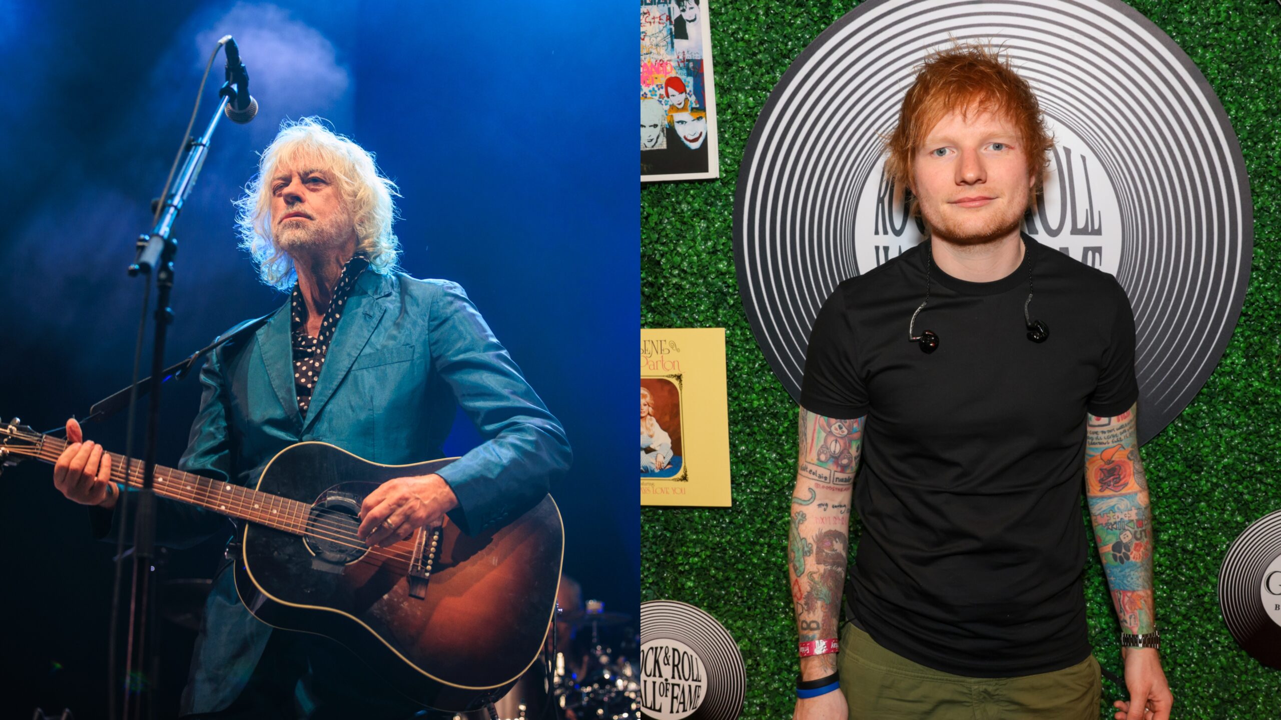 Bob Geldof (l.) / Ed Sheeran (r.)