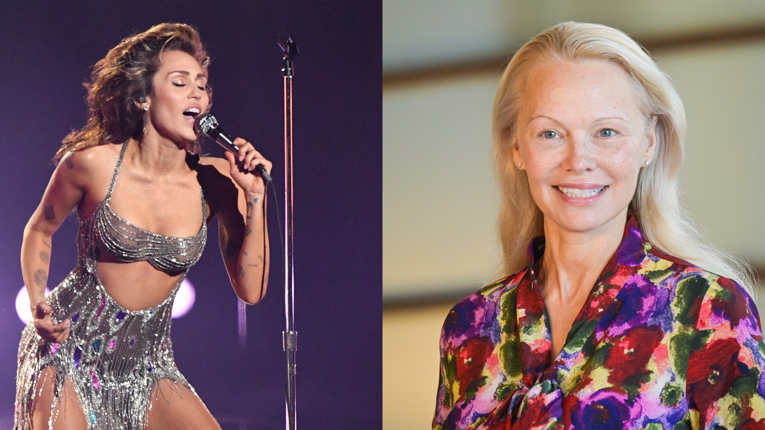 Miley Cyrus (links) / Pamela Anderson (rechts)